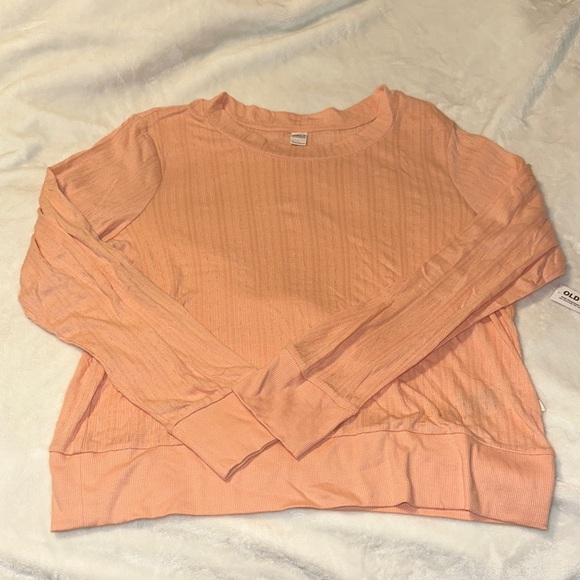 Old Navy Tops - Old Navy Peach Long Sleeve Ribbed Top